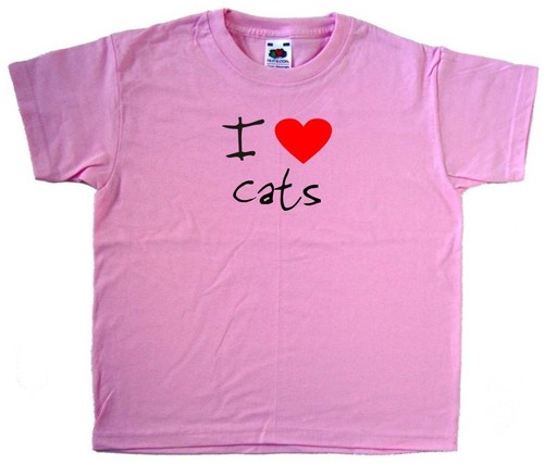 Maglietta love cuore gatti - i,