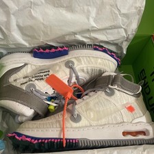 Nuove con etichette Off-White X Nike Air Force 1 Mid bianche taglia UK 7 US 8 EU 41