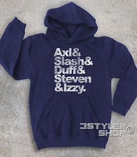Felpa bambino Axl Slash Duff Steven & Izzy nomi antichizzati 