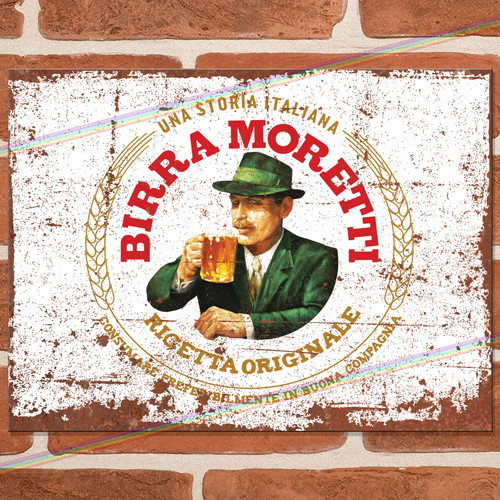 Insegna metallo birra - insegna,