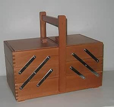 Cestino cucito legno color - cestino,