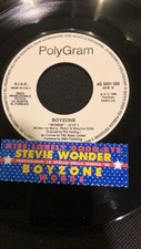 45” Juke Box STEVIE WONDER Kiss lonely good-bye BOYZONE Words  + Sticker