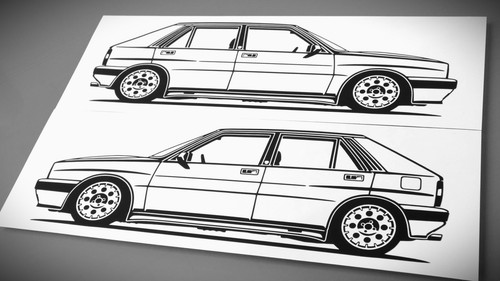 Adesivo lancia delta - adesivo,