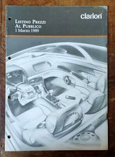 Brochure CLARION 1989 Listino Prezzi Car Audio Depliant Leggere descrizione 