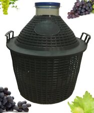 Buyglass Damigiana Litri 34 Bocca Larga con Cesto plastica Completa di Tappo