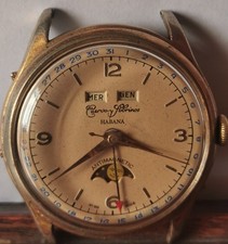 Nimer Per Cuervo Y Sobrinos calendario Fasi Luna Valjoux 90  anni 40  37mm