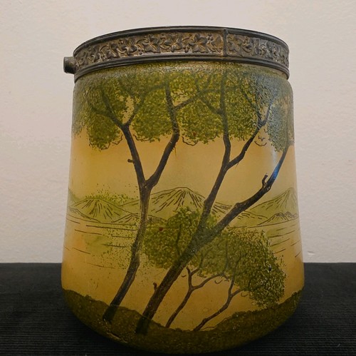 Ancien vase panier rond verre - ancien,