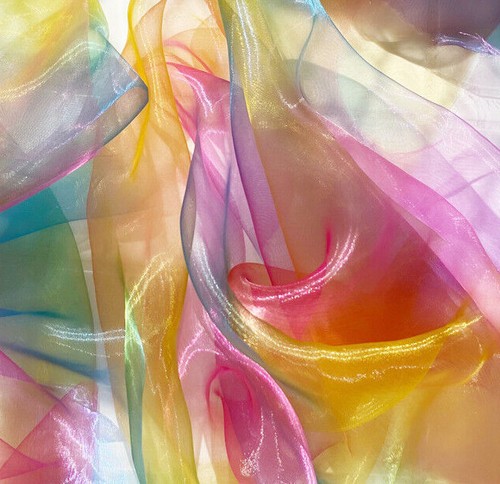 Tessuto organza arcobaleno - arcobaleno,