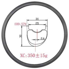 Cerchio 29er MTB XC fibra di