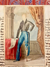 Antico disegno acquerello - antico,