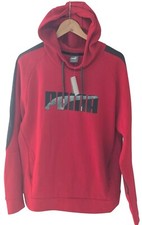 Felpa con cappuccio Puma taglia Large - slim fit - logo rosso - nuova con etichette  