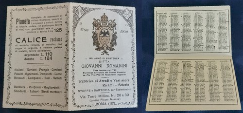 Calendarietto dei santi ditta - calendarietto,