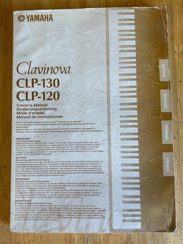 Yamaha clavinova clp 130 - clavinova, clp-130