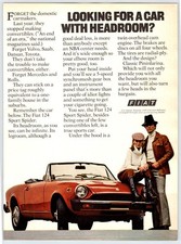 Pubblicità rivista FIAT 124