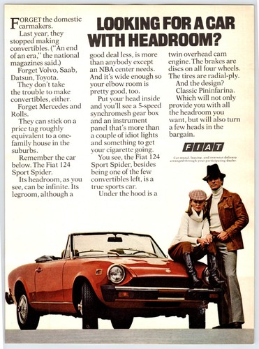 Pubblicità rivista fiat 124 - fiat,