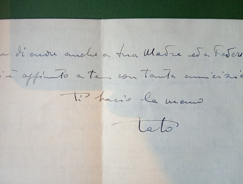 Autografo tato guglielmo - autografo, (guglielmo