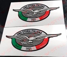 Coppia Adesivi Resinati Moto Guzzi UNA STORIA ITALIANA