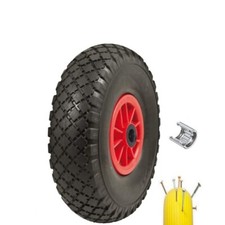 RUOTA PIENA ANTIFORATURA 3.00 - 4 RICAMBIO PER CARRELLINO PORTAPACCHI CARRIOLA