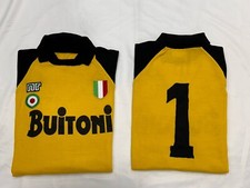 Maglia Portiere Napoli Garella N° 1 Manica Lunga 1987/88 Lanetta Vintage Calcio