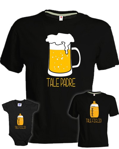 Tshirt papà figlio birra - tshirt,