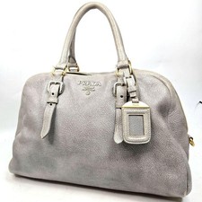 Borsa a tracolla PRADA in pelle borsa grigia originale donna Italia 126004