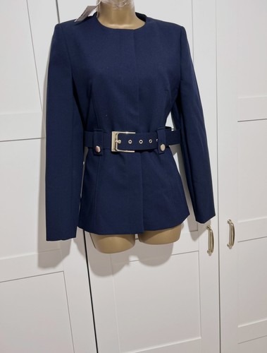 Blazer zara navy aderente - blazer,