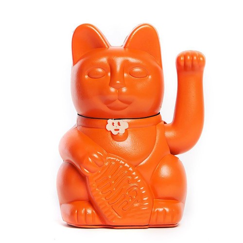 Gatto portafortuna arancione