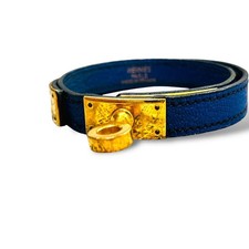 Bracciale Hermes Kelly blu braccialetto autentico usato