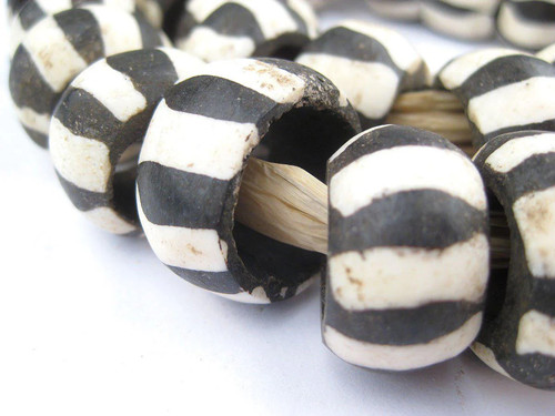 Anello zebra batik osso - anello,