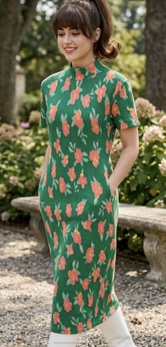 Abito midi zara retrò verde - abito,