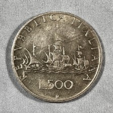 Moneta 500 LIRE 1961 Caravelle