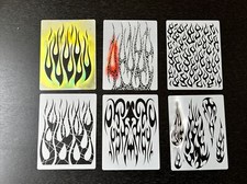 6 Mini Airbrush Stencils ARTOOL "Flame-o-Rama 2" Mini Series (FHFOR2MS)