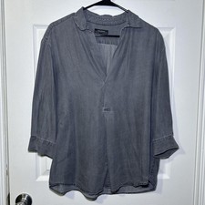 Zara donna blusa denim premium