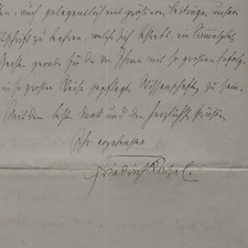 Autografo Friedrich Ratzel