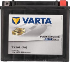 ✅ VARTA Batteria da moto 12V  18 Ah / 270 A Powersports Active AGM TX20L (FA)