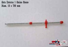 ASTA ESTERNA PER CALCIO BALILLA 1 OMINO ROSSO 18 X 790 MM. ROBERTO SPORT 1313
