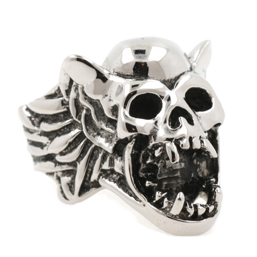 Anello dito gargoyle argento - anello,