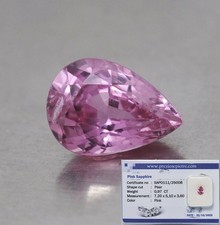 ZAFFIRO ROSA NATURALE CT. 0,97 FORMA GOCCIA IN BLISTER