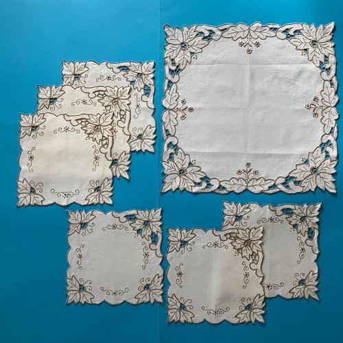 Set vintage lino intarsiato - set, in