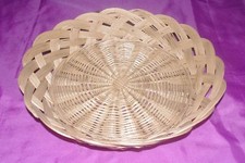 CONTENITORE CESTINO VASSOIO PORTAFRUTTA VIMINI ROTONDO  CUCINA CASA