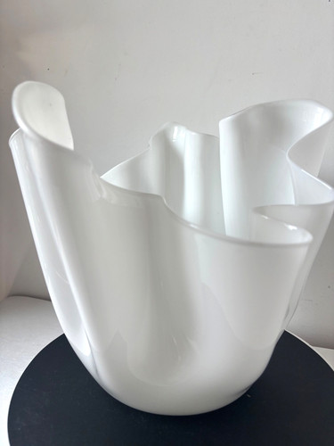 Vaso venini fazzoletto firmato - vaso,