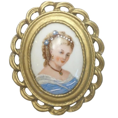 Spilla vintage porcellana - in,