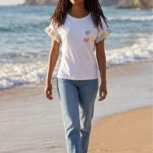 Shirt lavorata cotone - lavorata, per