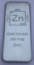 1 (One) Pound .999 Zinc