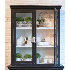 Vetrina shabby chic nera - vetrina,
