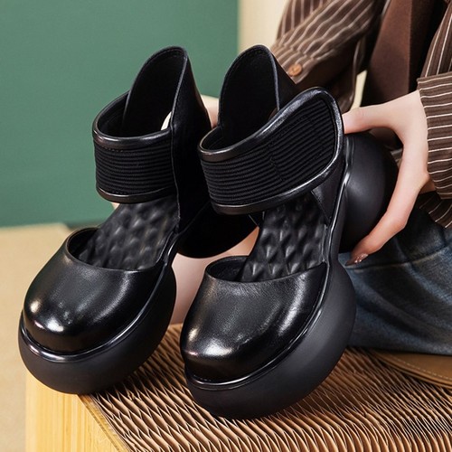 Genuine leather ankle boots - genuine,