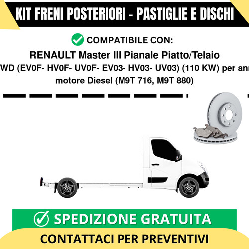 Kit freni posteriori per - posteriori,