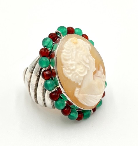 Anello cammeo conchiglia - anello,