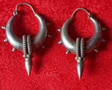 Coppia orecchini Indiani vintage anni 70 in argento