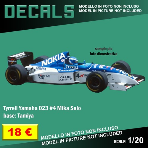 Decals tyrrell yamaha 023 - f1,